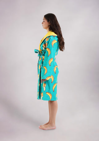 Banana Tasarım Baskılı Bornoz