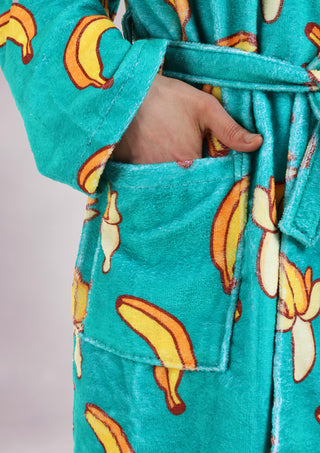 Banana Tasarım Baskılı Bornoz