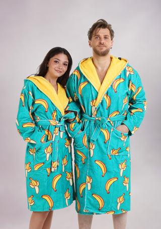 Banana Tasarım Baskılı Bornoz